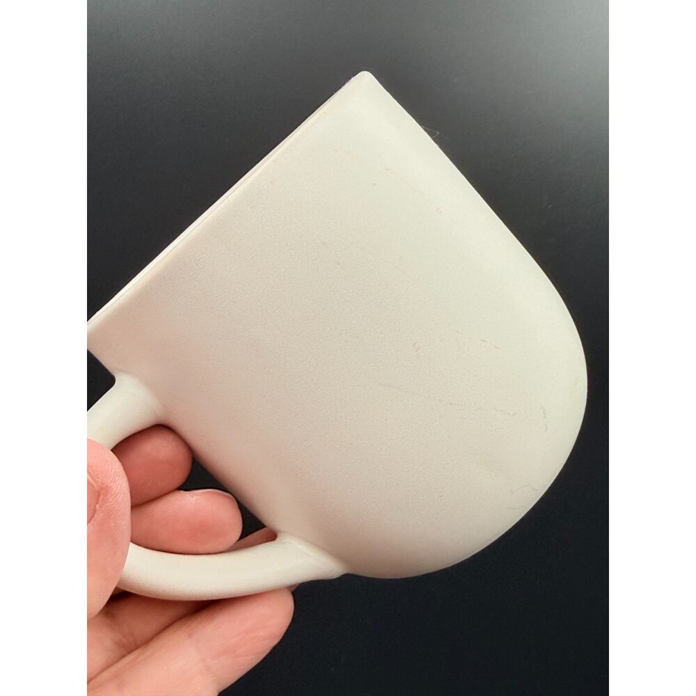 Pottery Barn Scary Squad White Stoneware Coffee Mug Ghost w/ Black Bat Bow 3D - Picture 3 of 6